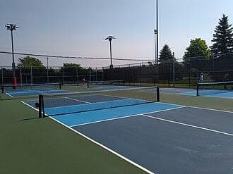 Pickleball courts the day after camp