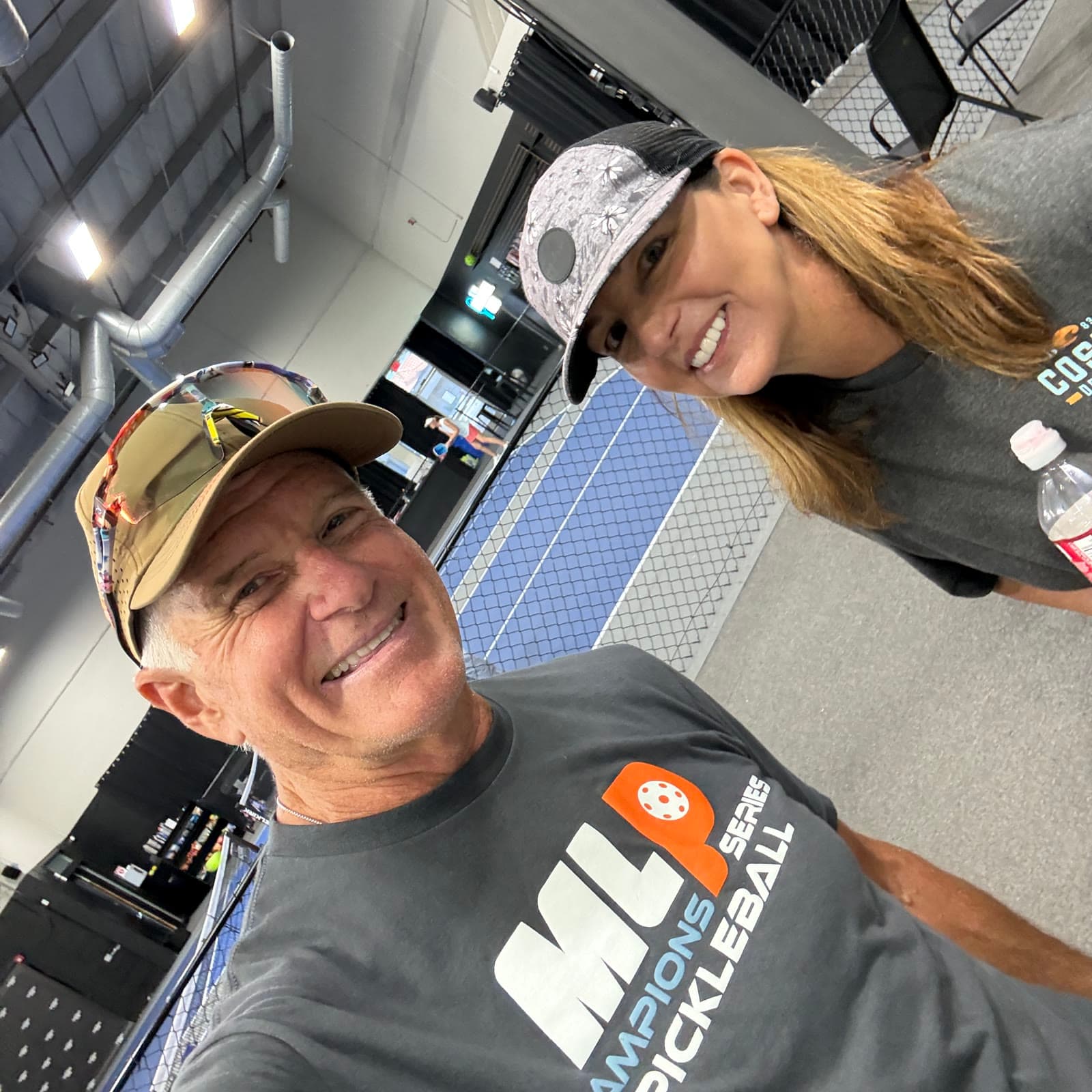 Erin Jereczek with her coach after the Temecula camp